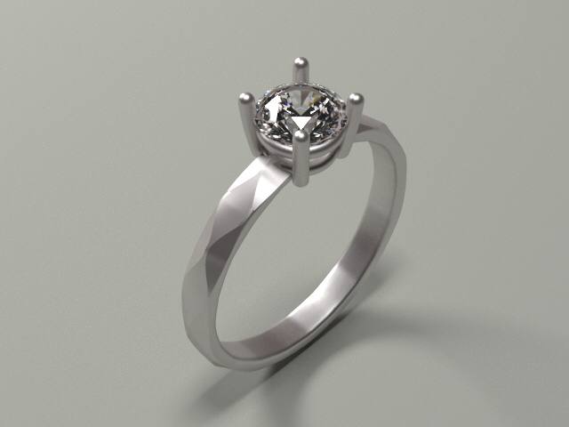 LAB Diamond Engagement Ring. Custom. Second Payment - Buy on One2Three Jewelry