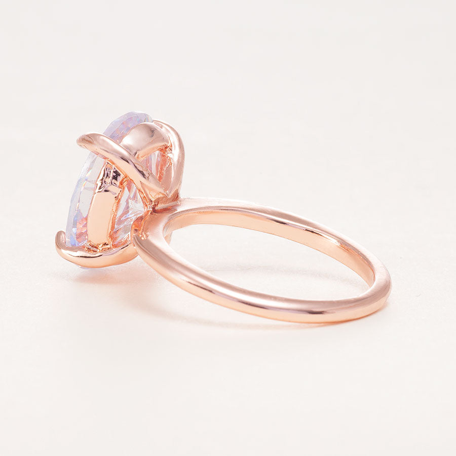 Rose Gold Moissanite Ring2