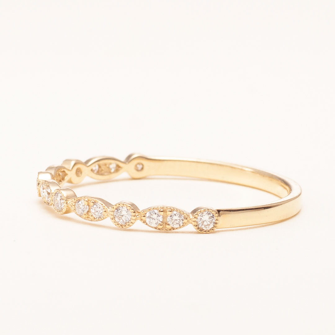 14K Gold Art Deco Ring with Diamonds for Women5