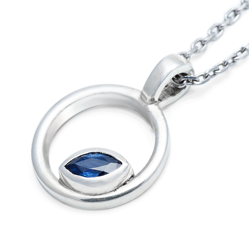 14Kwhite_gold_Sapphire Marquise Necklace