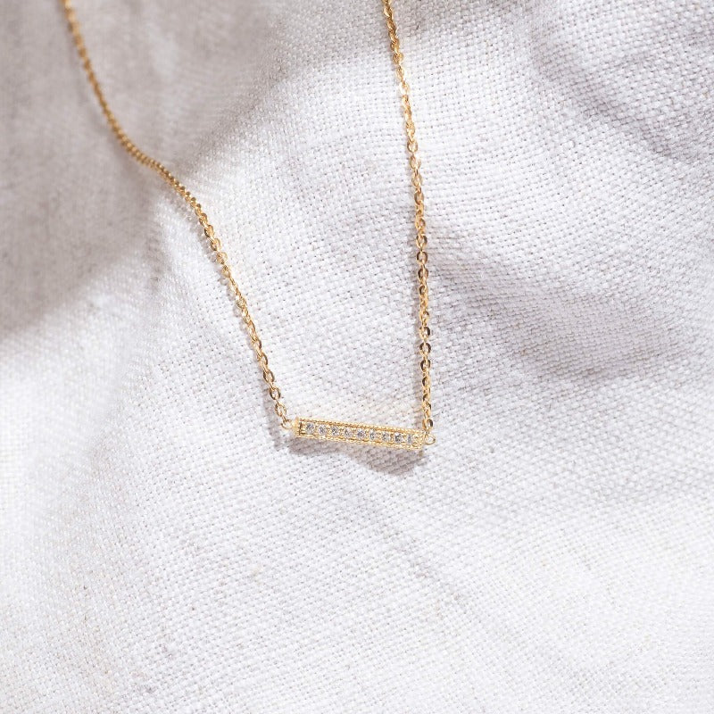 14K_Yellow_Gold Diamond Necklace1