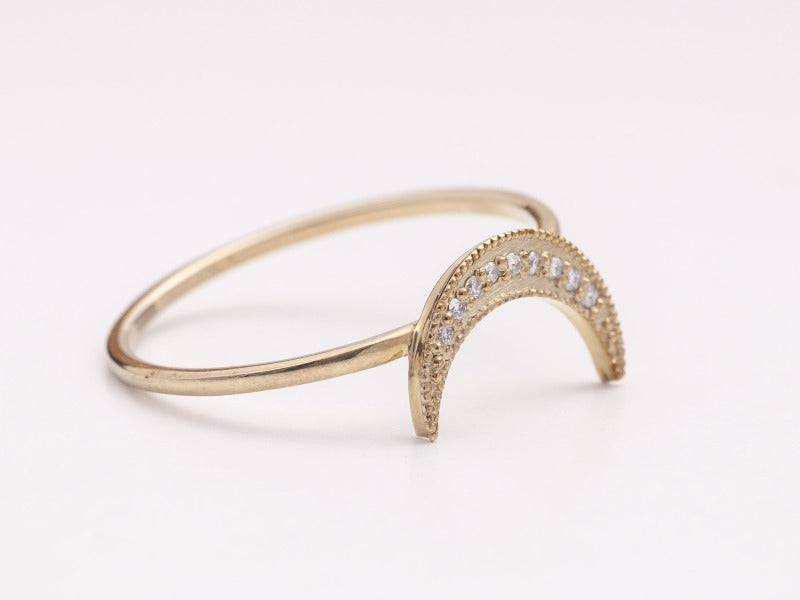 14K_Yellow_Gold_Moon Stackable Ring1