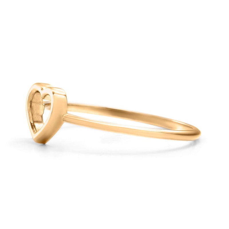 Heart 14K_Yellow_Gold Dainty Ring1