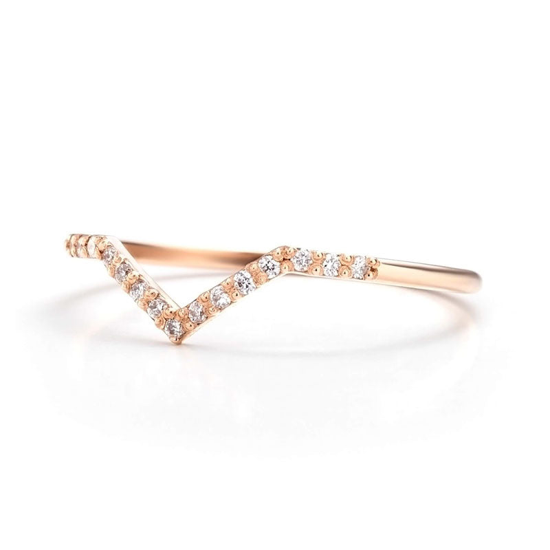 Stackable Chevron Ring | Buy $223.08 on One2Three Jewelry