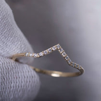 Stackable Chevron Ring | Buy $223.08 on One2Three Jewelry