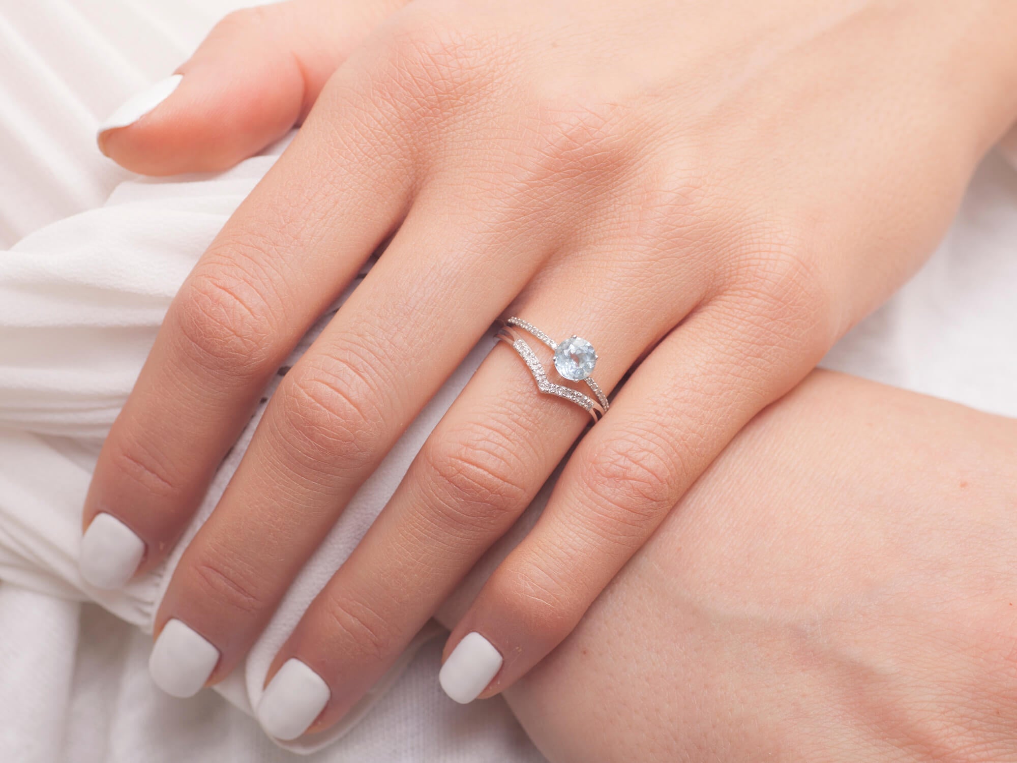 Chevron Diamonds Ring - Buy on One2Three Jewelry