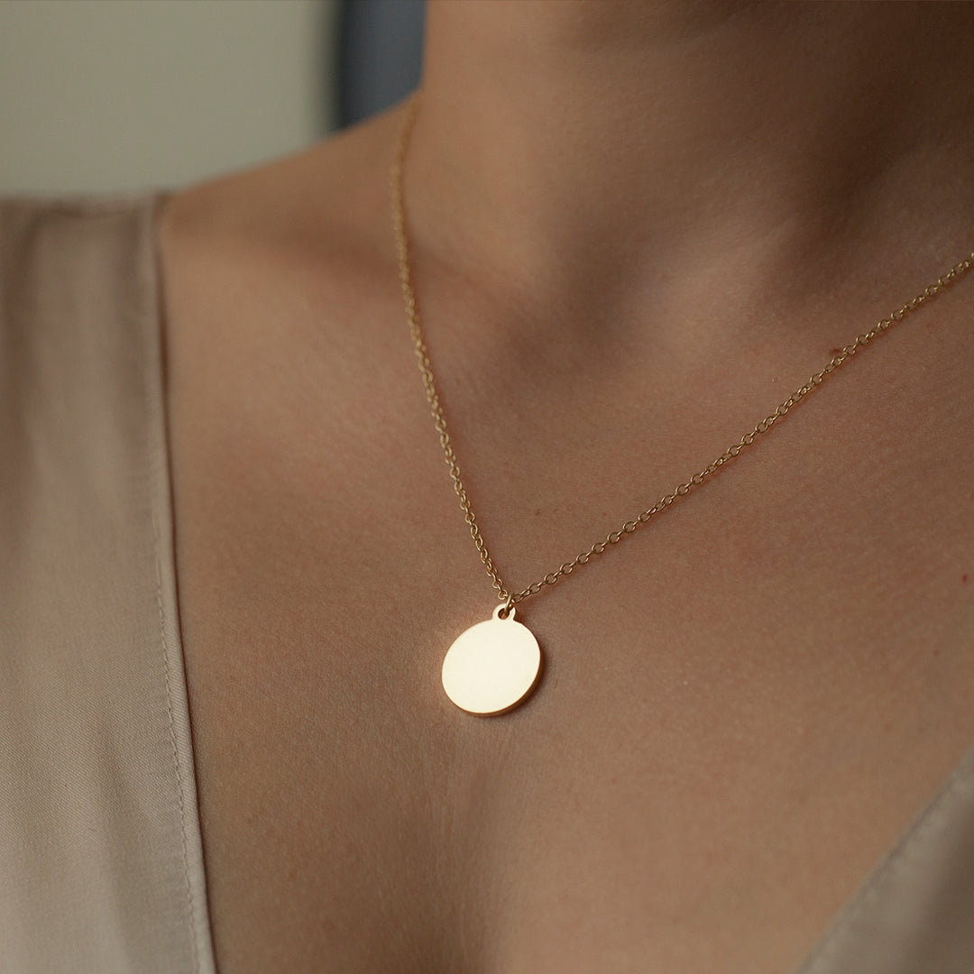 Silver Dainty Coin Necklace