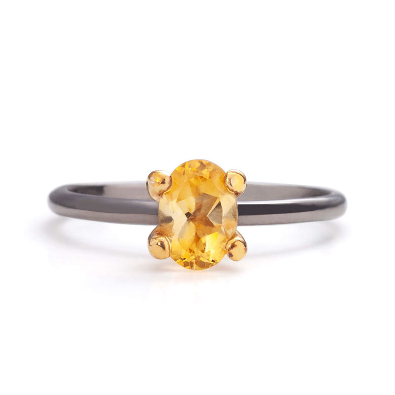 Citrine Ring_14K_Gold_one2threejewelry.com