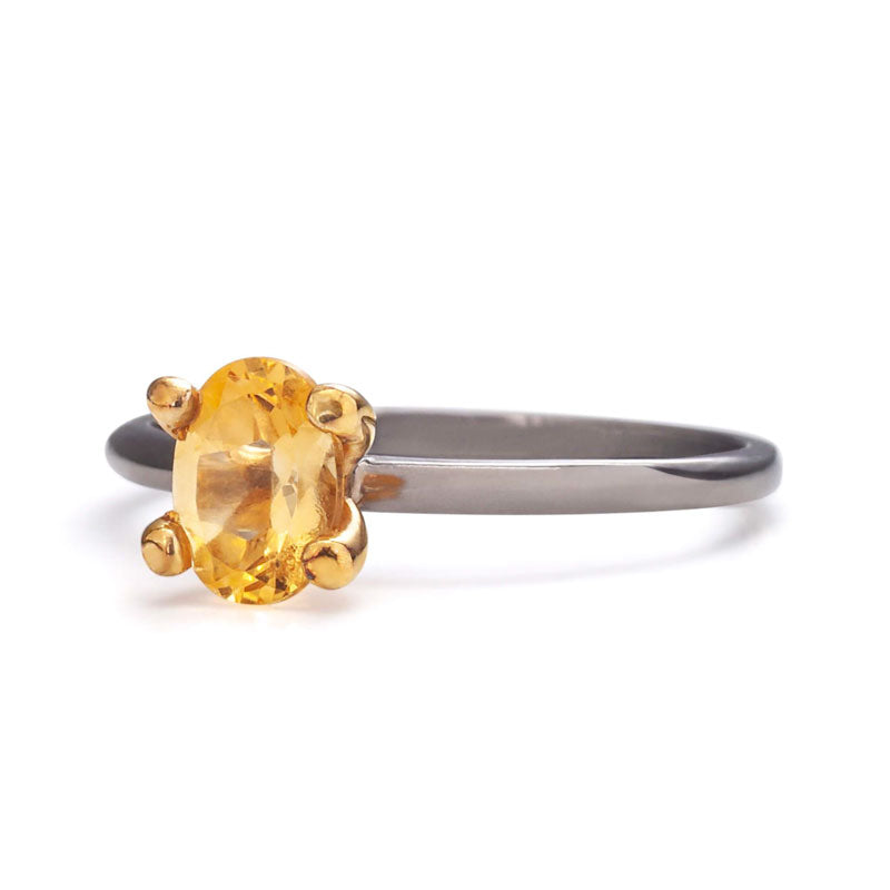 Citrine Ring_14K_Gold_2 | one2threejewelry.com