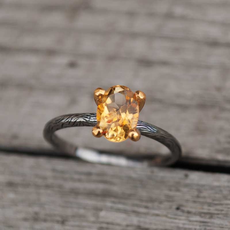 Citrine Ring_14K_Gold_7 | one2threejewelry.com