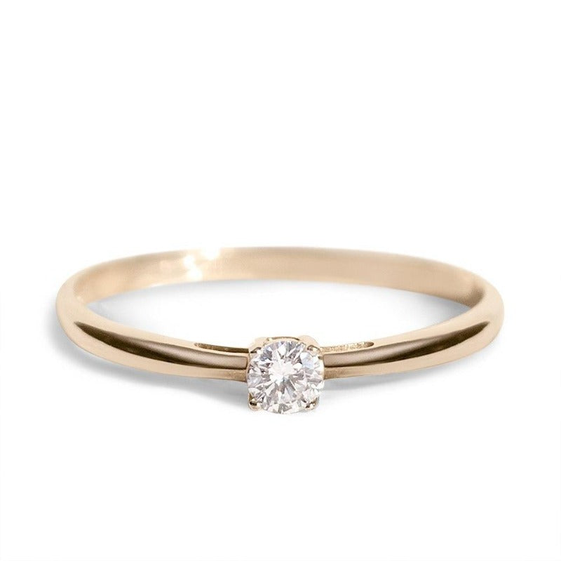 Classic Engagement Ring_14K_GODL_Diamonds_one2threejewelry