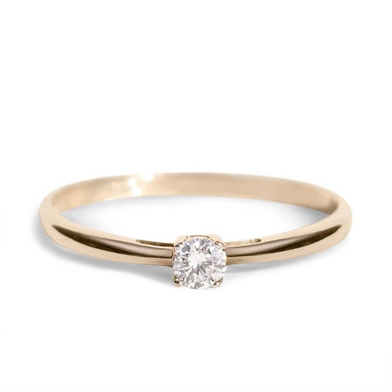 Solo Moissanite Engagement Ring 4