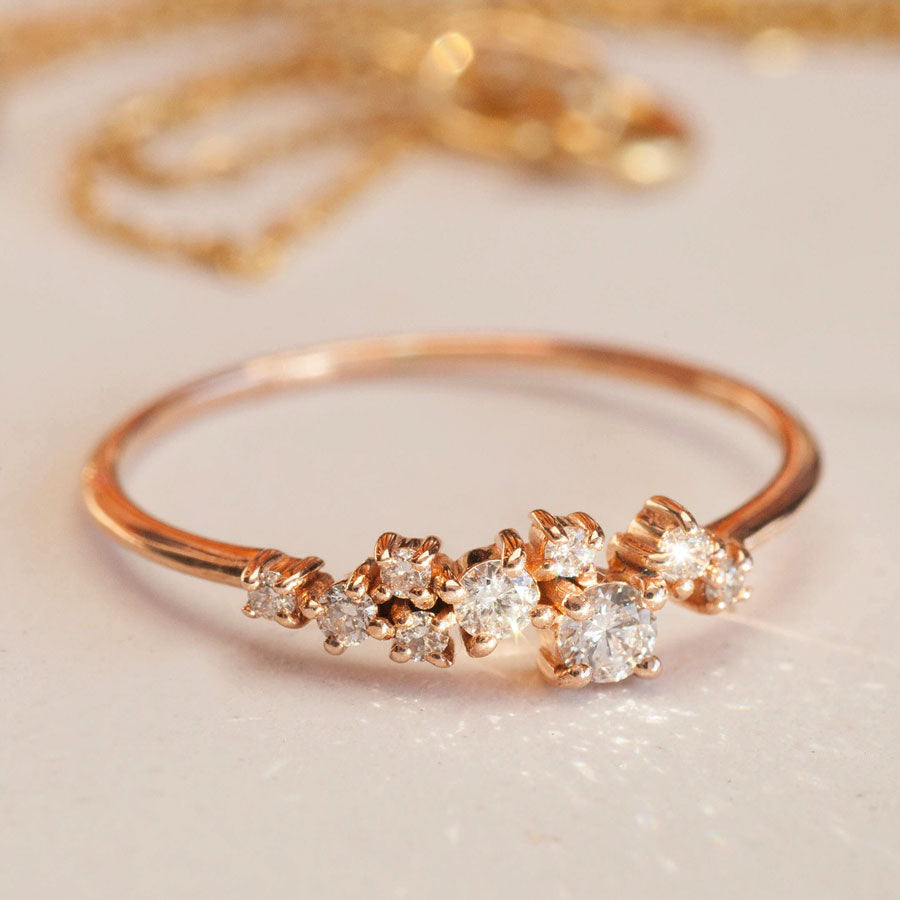 Cluster Diamond Ring_14K Gold