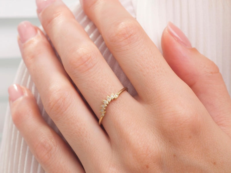 Crown Ring with Diamonds_14KGOLD_one2threejewerly_onfinger