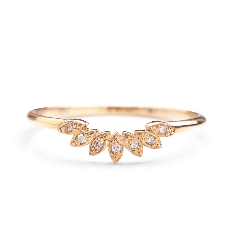 Crown Ring with Diamonds_14KGOLD_one2threejewerly