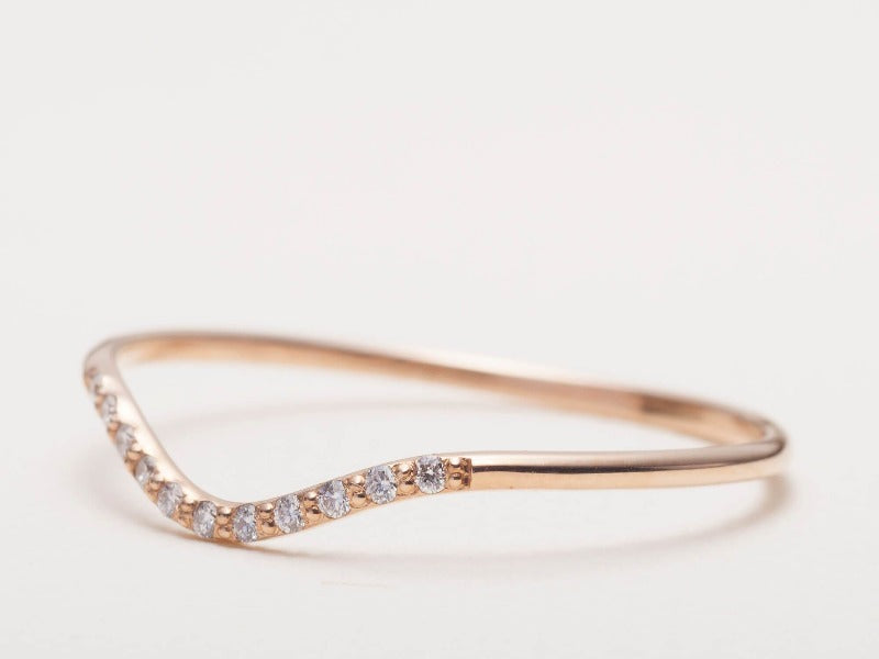 Curved Wedding Band_diamonds_14Kgold_one2threejewelry4