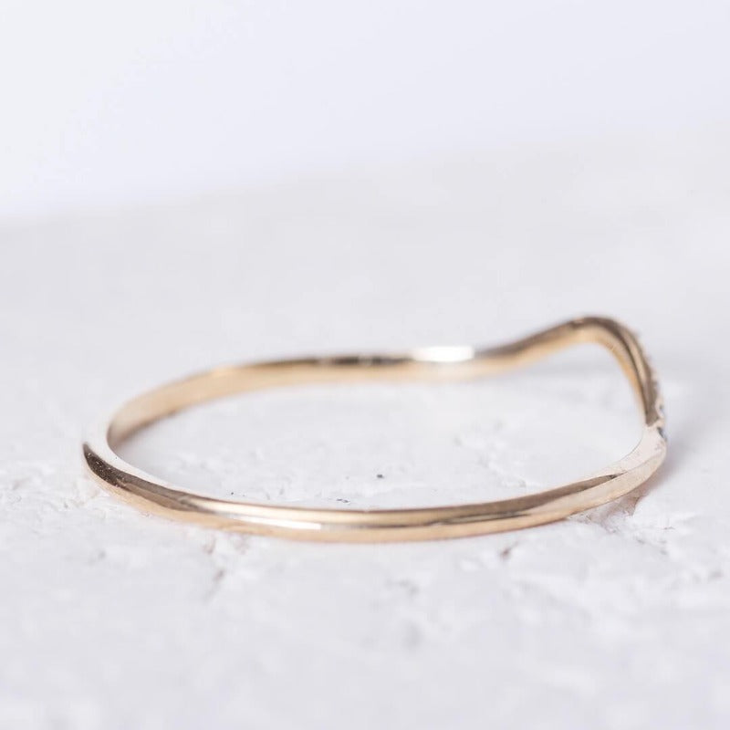 Curved Wedding Band_diamonds_14Kgold_one2threejewelry2