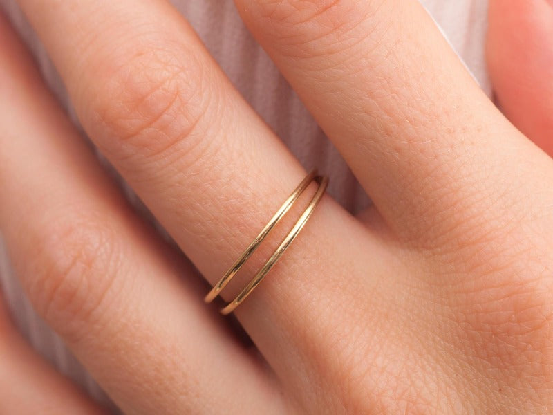 Double Gold Ring_14Kgold_onfinger2