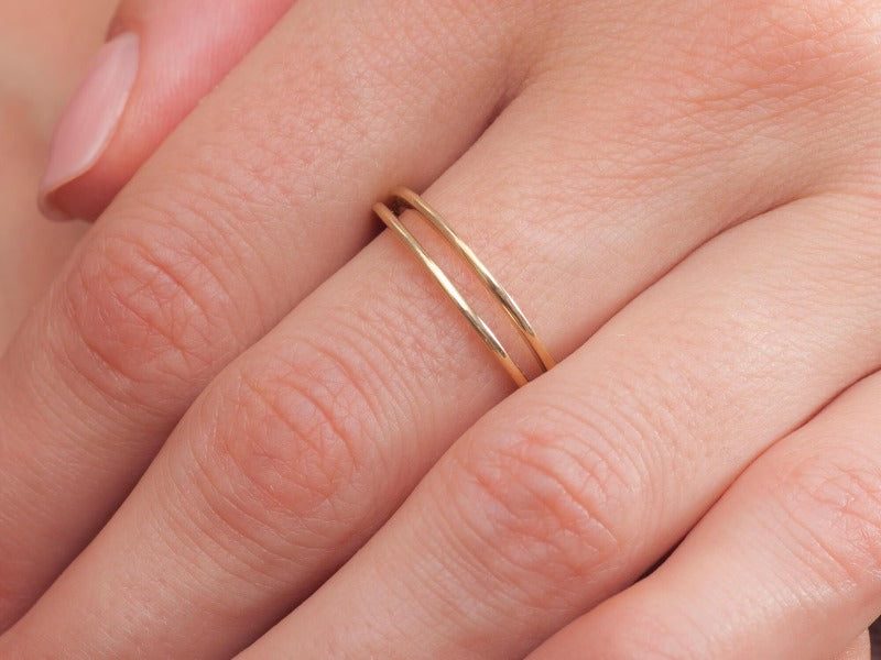 Double Gold Ring_14Kgold_onfinger1