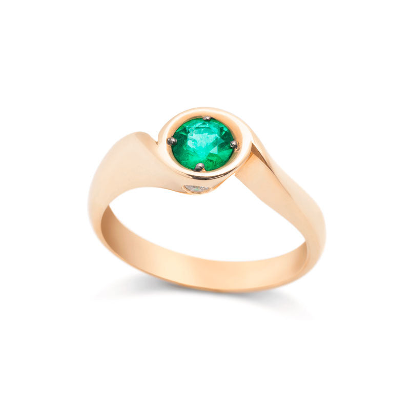 Emerald Gemstone Ring_one2threejewelry