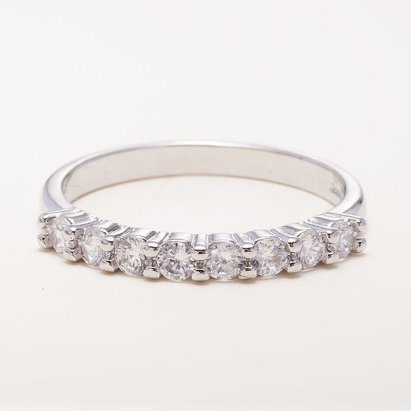 Half Eternity Diamond Wedding Band_img_one2Threejewelry