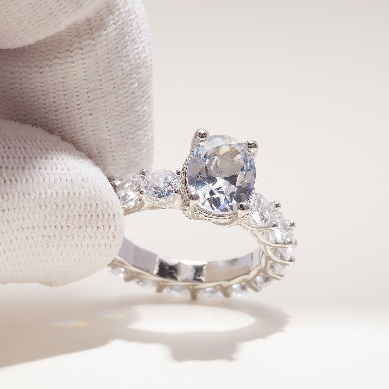 Full Eternity Diamond Engagement Ring-4img