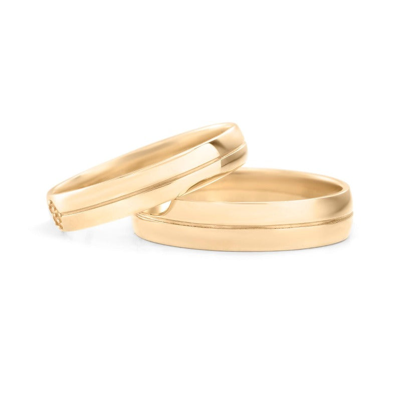 Gold Female Wedding Band_14K gold_set