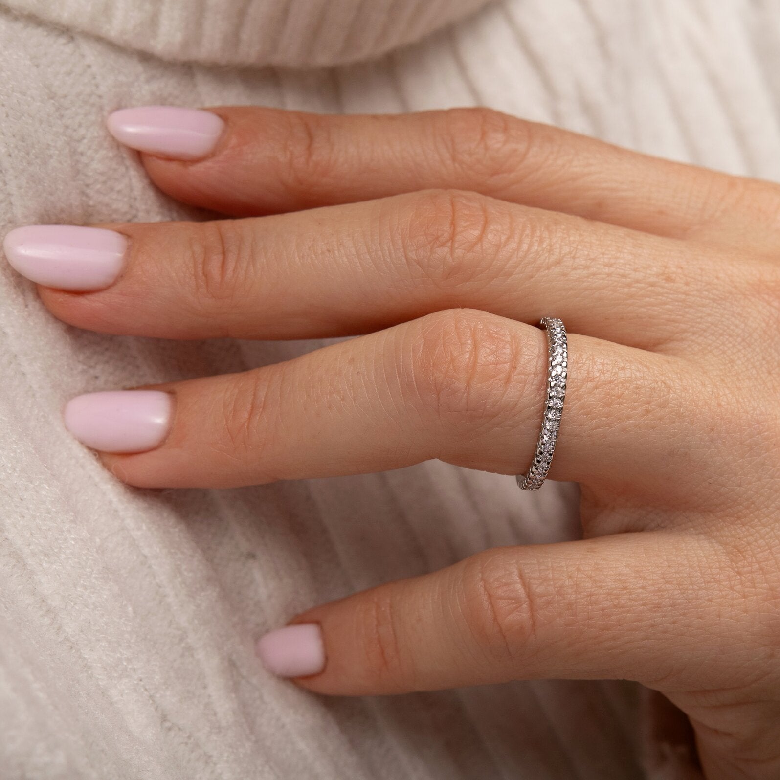 Eternity Wedding Band with Diamonds35