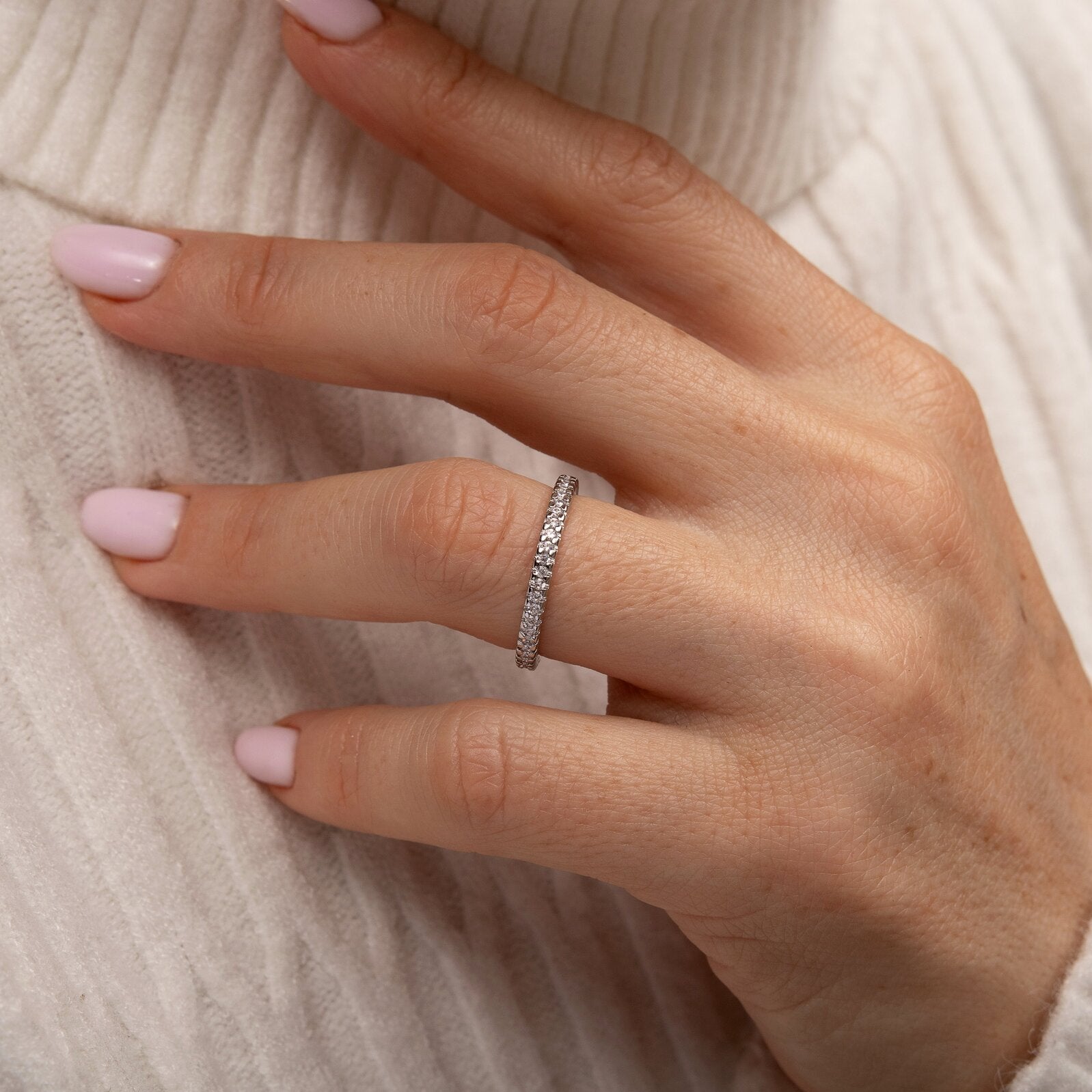 Eternity Wedding Band with Diamonds3