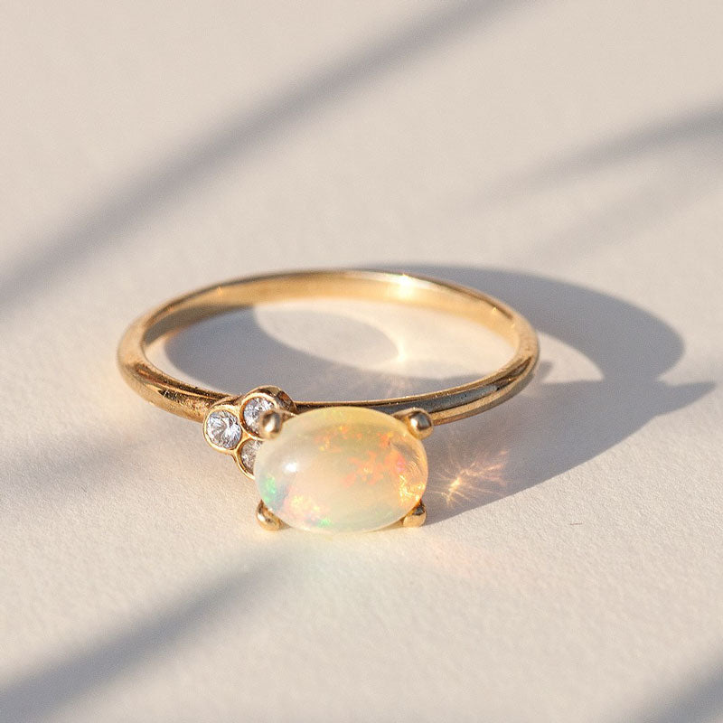 Opal Engagement Ring 2 | one2threejewelry.com