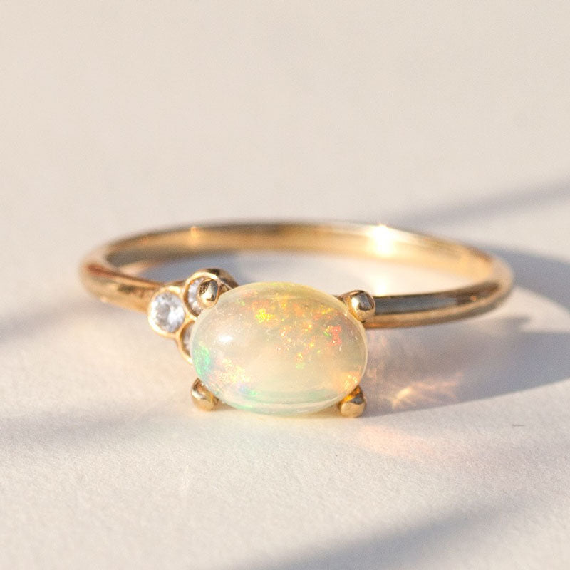 Opal Engagement Ring | one2threejewelry.com