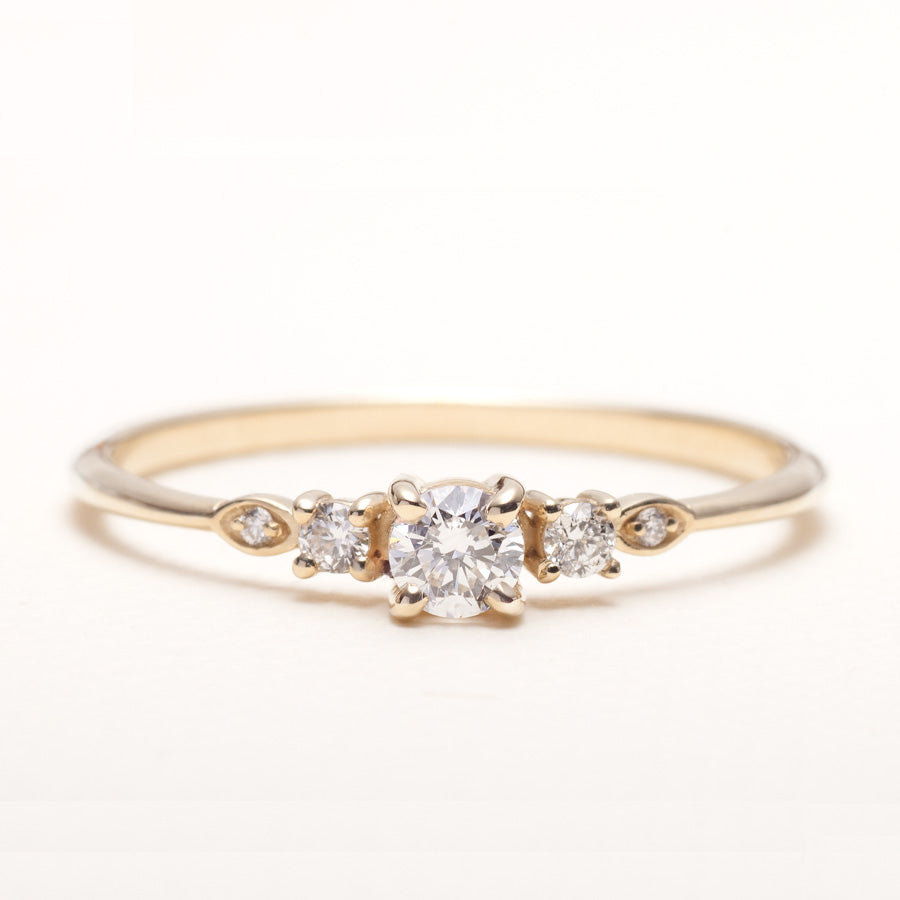 Minimalist diamond promise ring for her – YourAsteria
