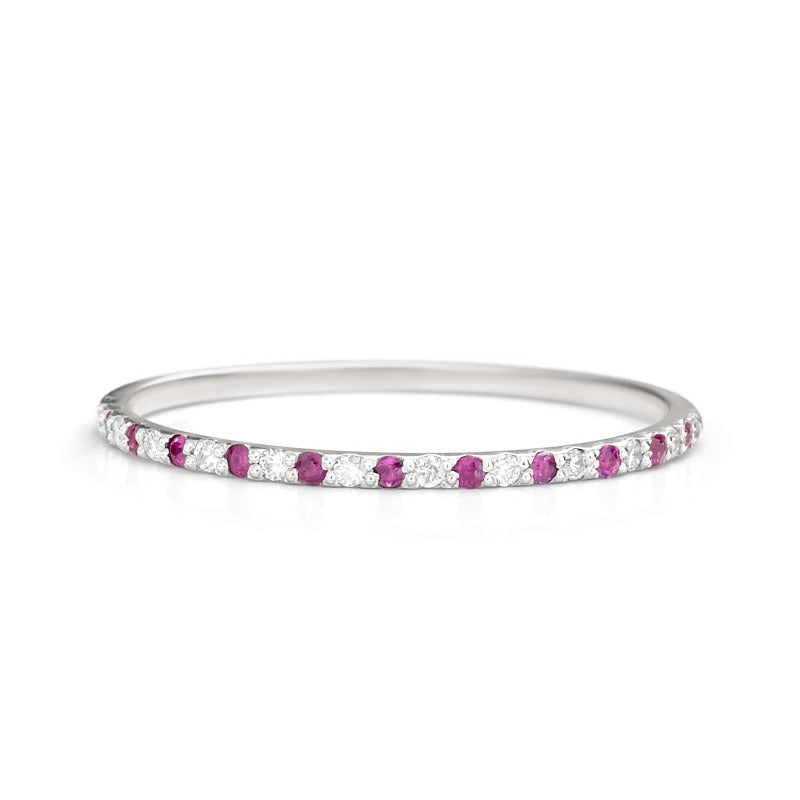 Rubies and Diamond Wedding Band