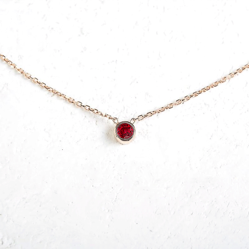 Simple Ruby Necklace