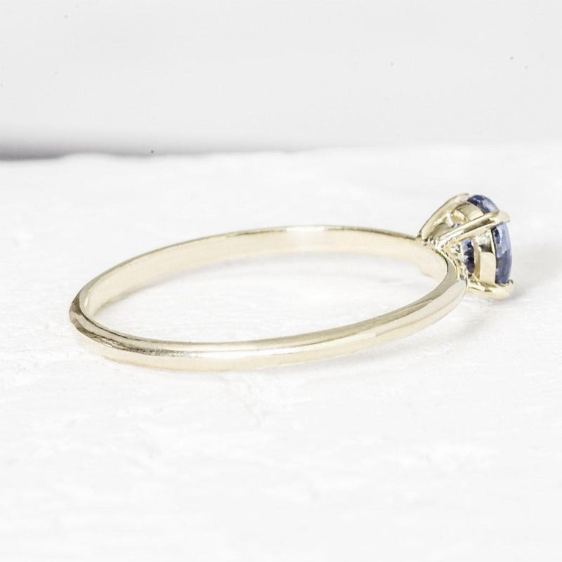 Blue Sapphire engagement ring 3 | one2threejewelry.com