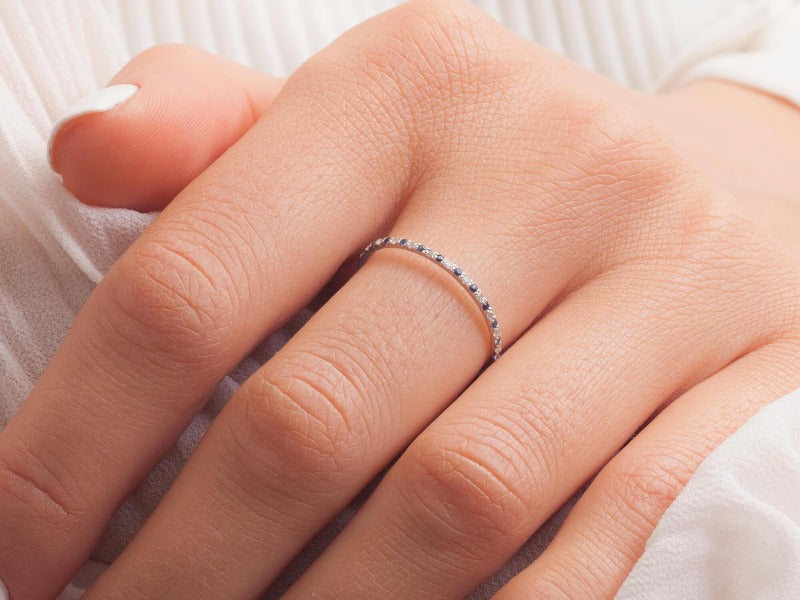 Sapphire Eternity Band_on_finger1