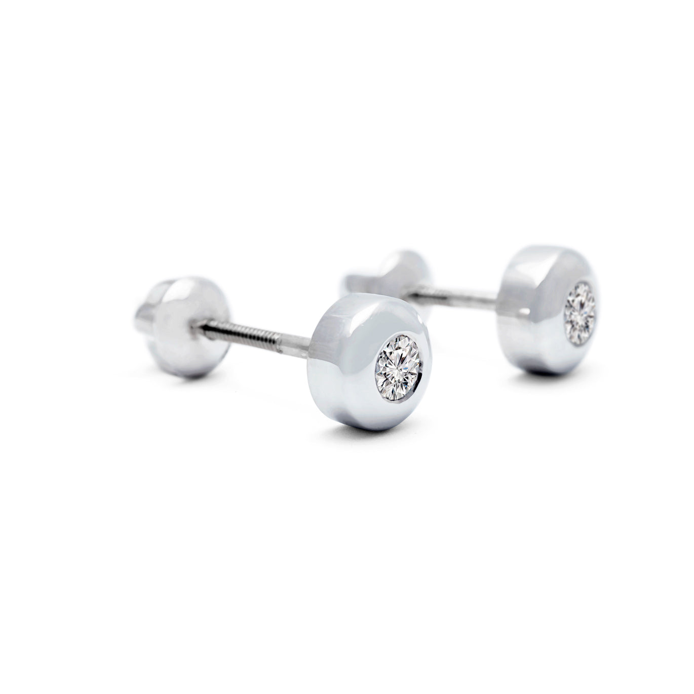 Solo Diamond Studs - Buy on One2Three Jewelry