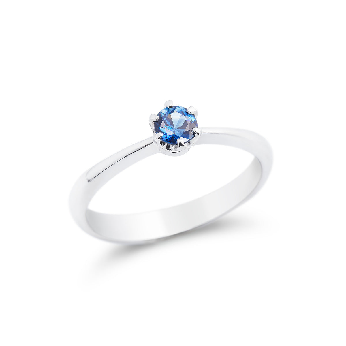 Blue Sapphire Promise Ring for Her