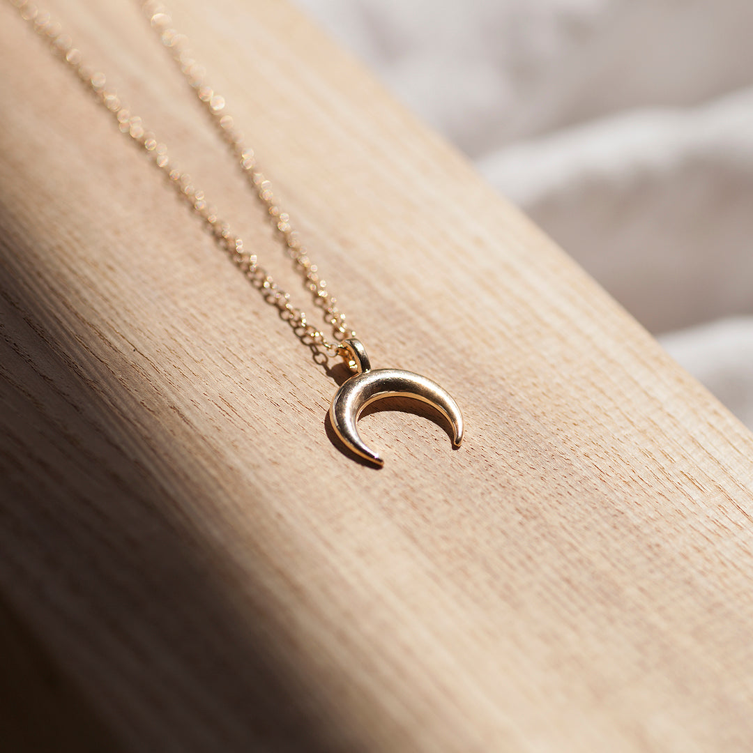 Silver Dainty Moon Necklace 3