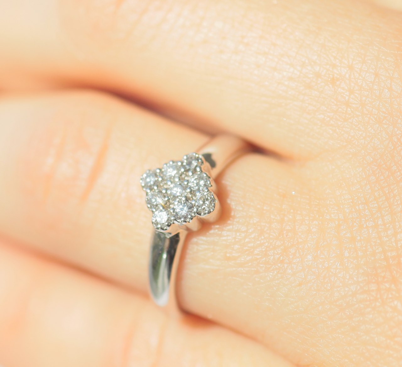 CLUSTER SWIRL ENGAGEMENT AND WEDDING DIAMOND RINGS – Transcend