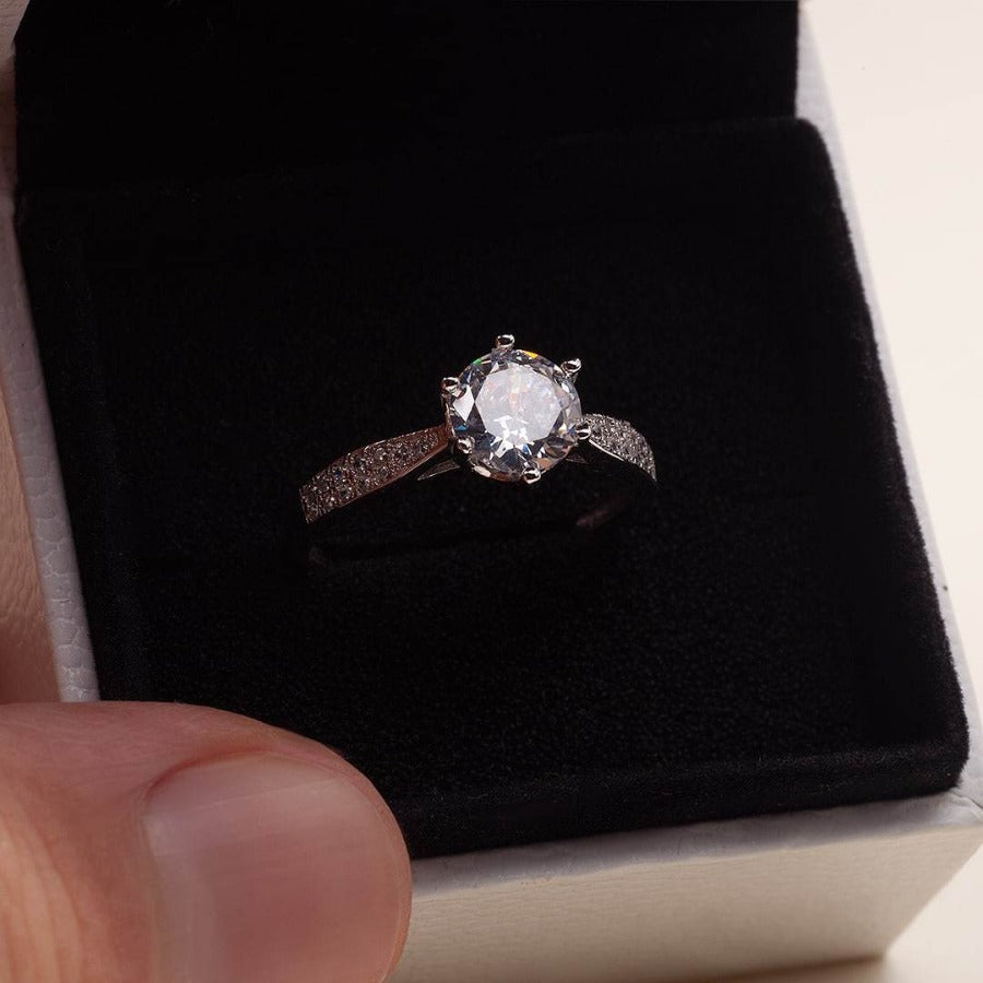 Cathedral Engagement Ring-in box-one2threejewelry-photo1