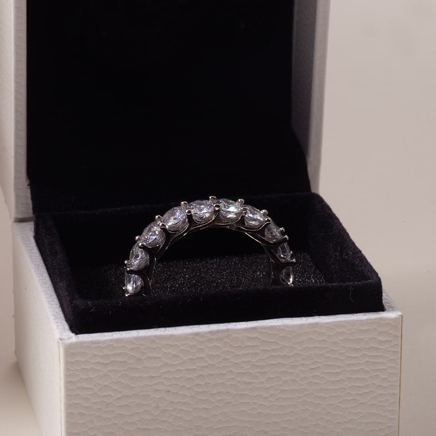 Bar Set Moissanite Eternity Band_one2threejewelry_photo2