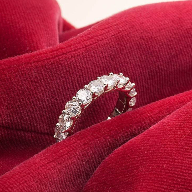 Bar Set Moissanite Eternity Band_one2threejewelry_photo