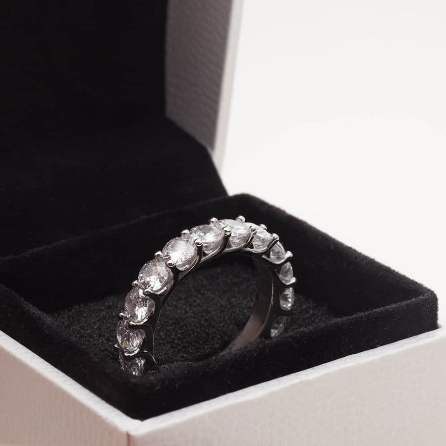 Bar Set Moissanite Eternity Band_one2threejewelry_photo1