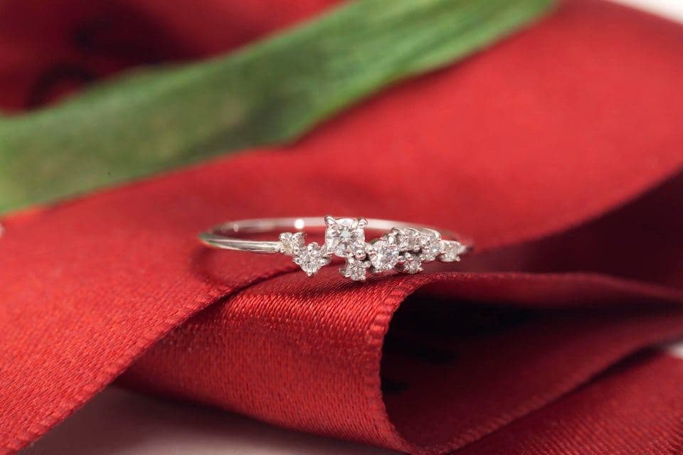 Ring with Moissanite. Private listing for Roy - Buy on One2Three Jewelry