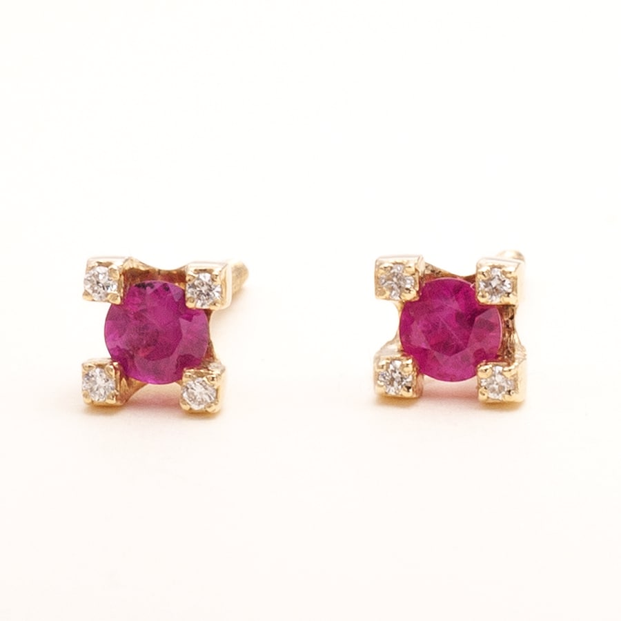 Ruby Diamond Earrings-photo_one2threejewelry