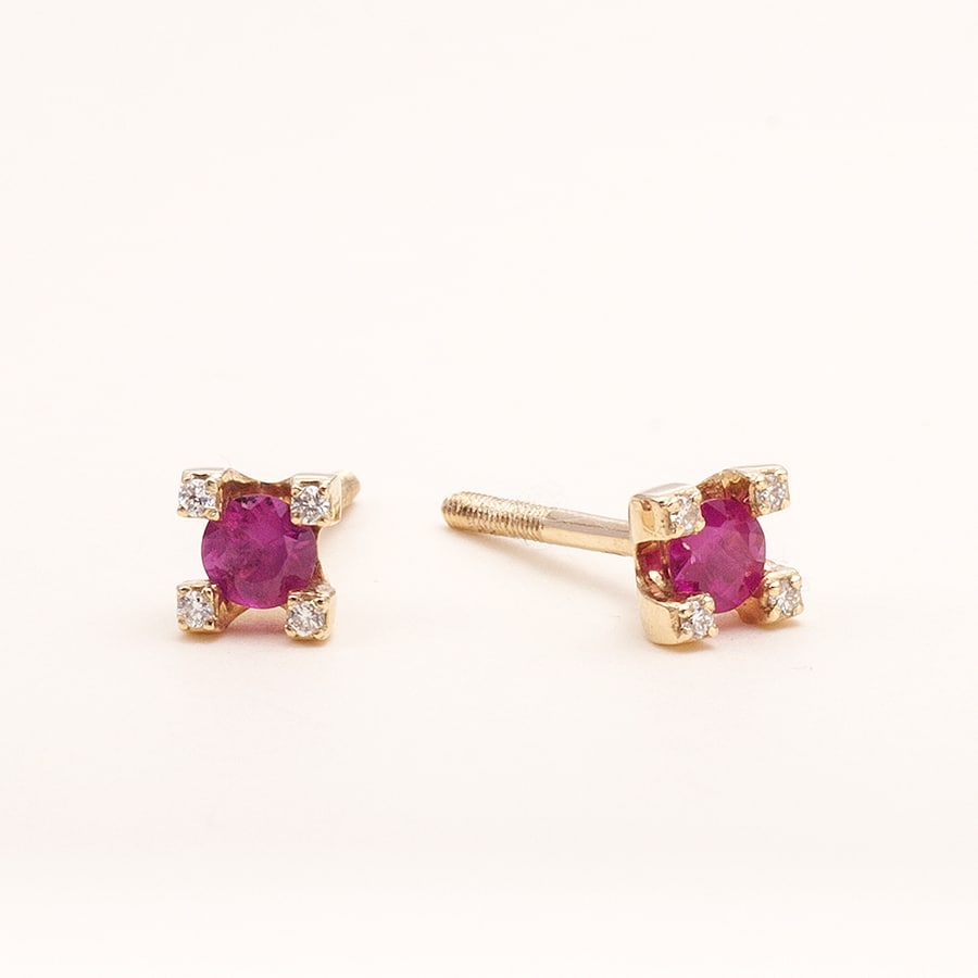 Ruby Diamond Earrings-photo_one2threejewelry1