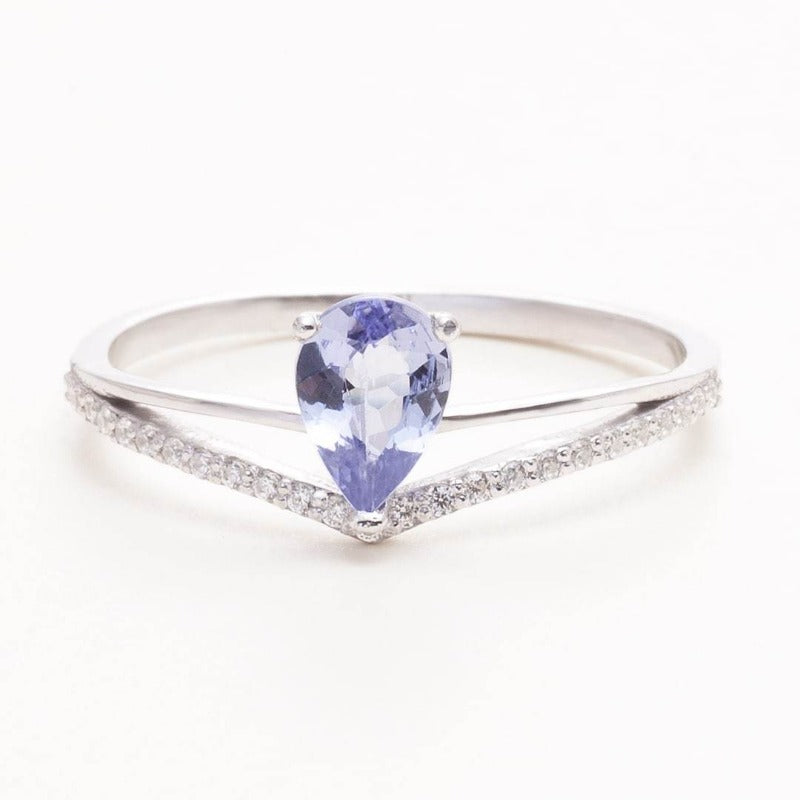 14K_white_gold_Tanzanite Ring_with_diamonds1