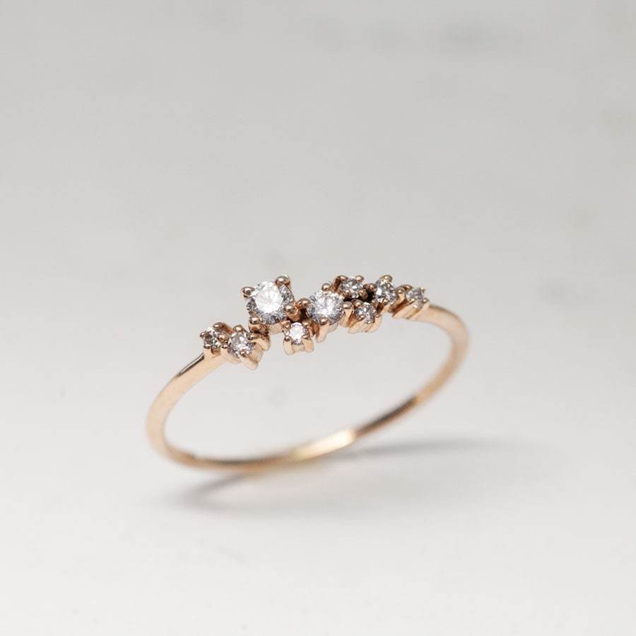 Cluster Moissanite Ring