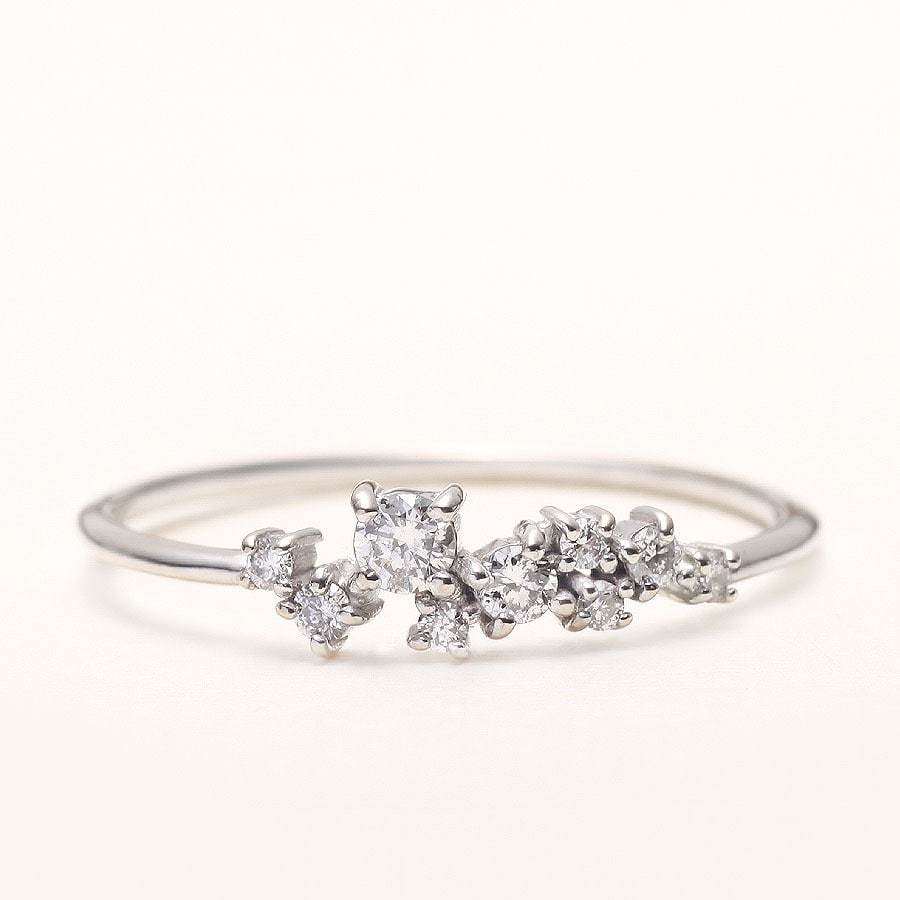 Cluster Moissanite Ring1